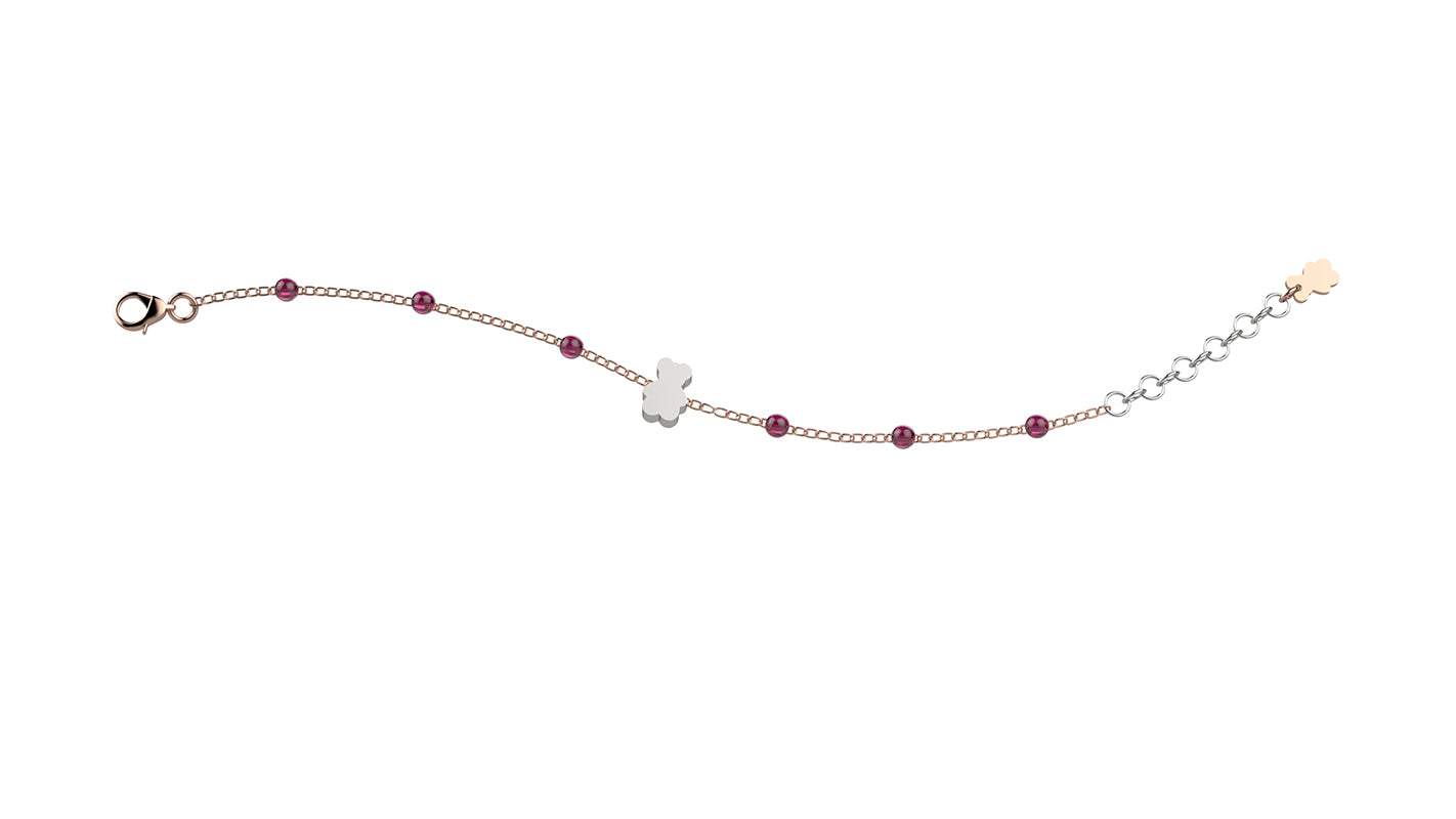 Bracciale Argento 925 - Palline Lilla - Nanan official