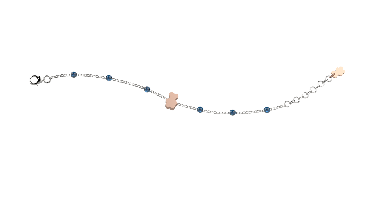 Bracciale Argento 925 - Palline Azzurro - Nanan official