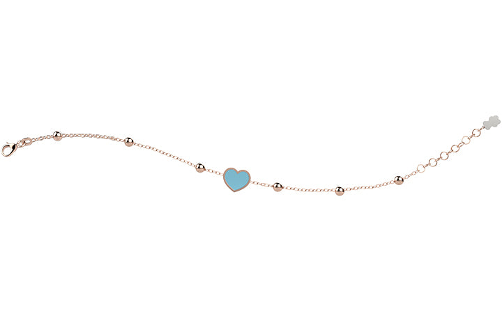 Bracciale Dorato con Cuore Turchese - Nanan official