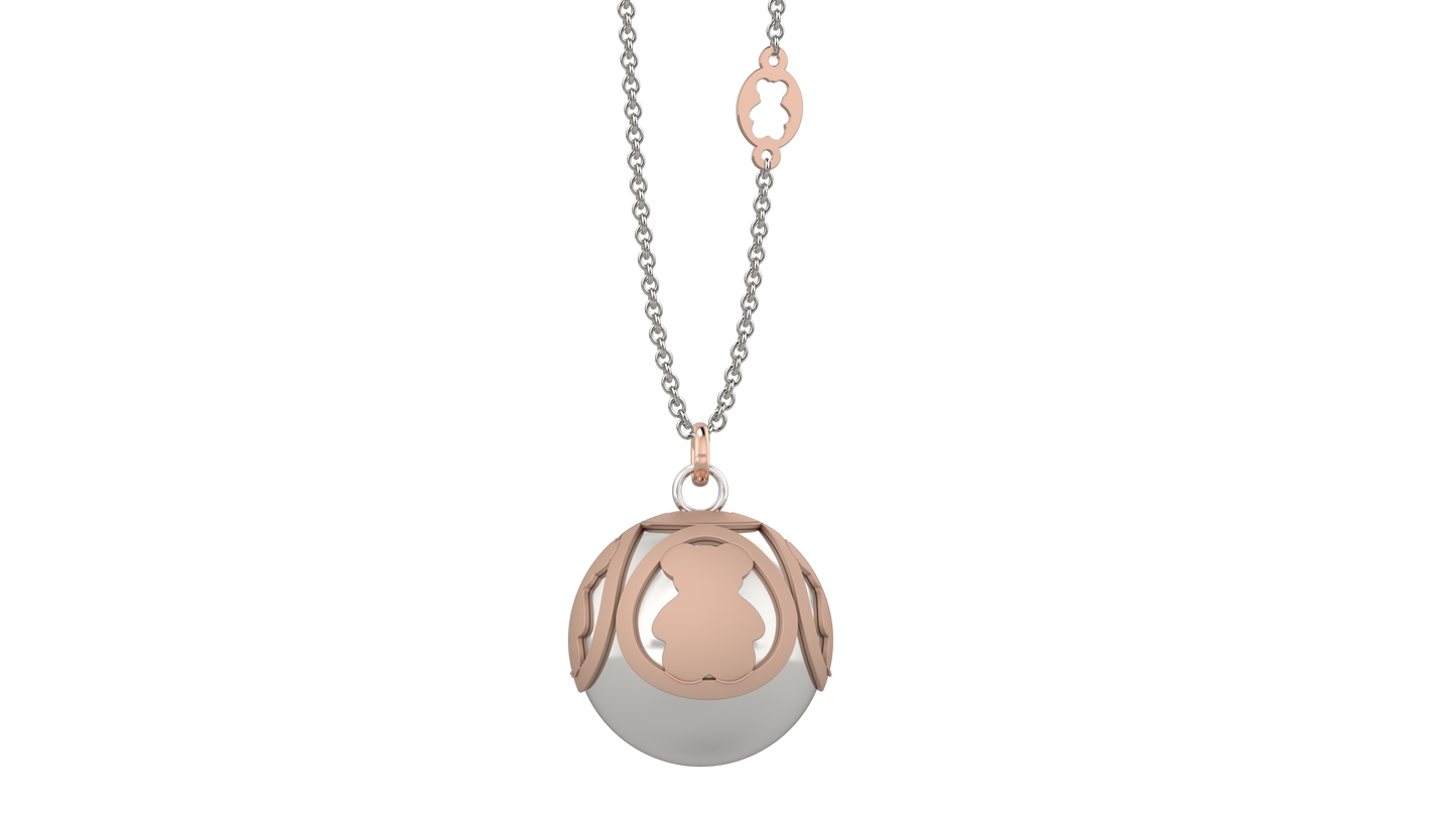 Pendente Arg 925 con ciondolo a boule e orso - Nanan official