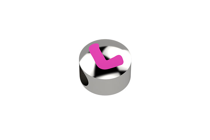 Cursore lettera rosa L - Ag 925 - Nanan official