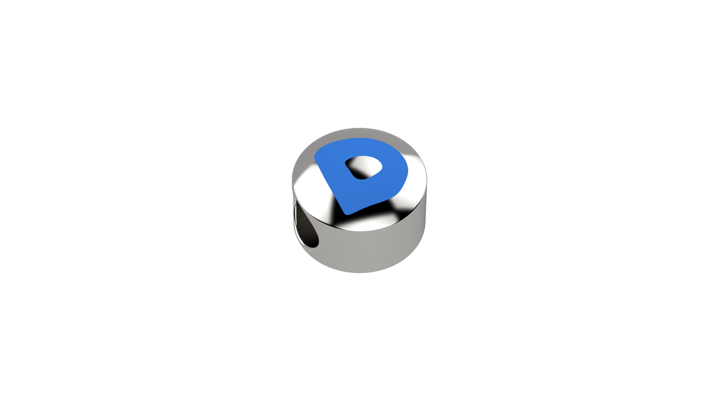 Cursore lettera azzurra D - Ag 925 - Nanan official
