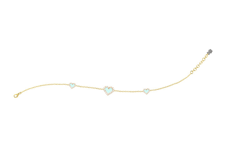 Bracciale Cuori Azzurri Argento-Nanan official