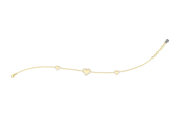 Bracciale Cuori Gialli Argento - Nanan official