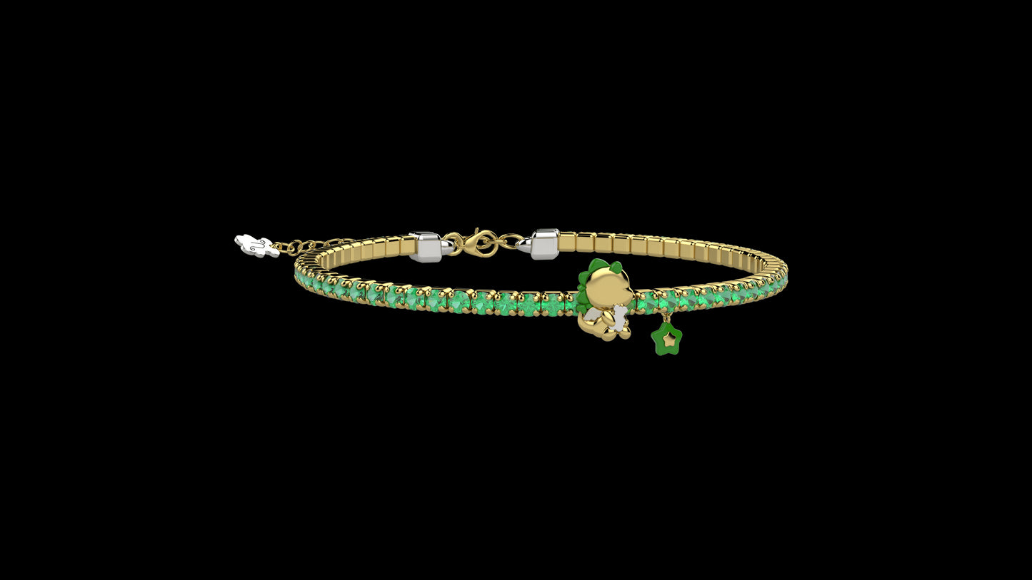 Bracciale Tennis Bimbi pietre verdi - Nanan official