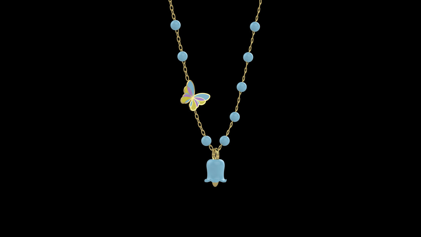 Pendete Campanella della Gioia Azzurra in Argento 925 - Nanan official