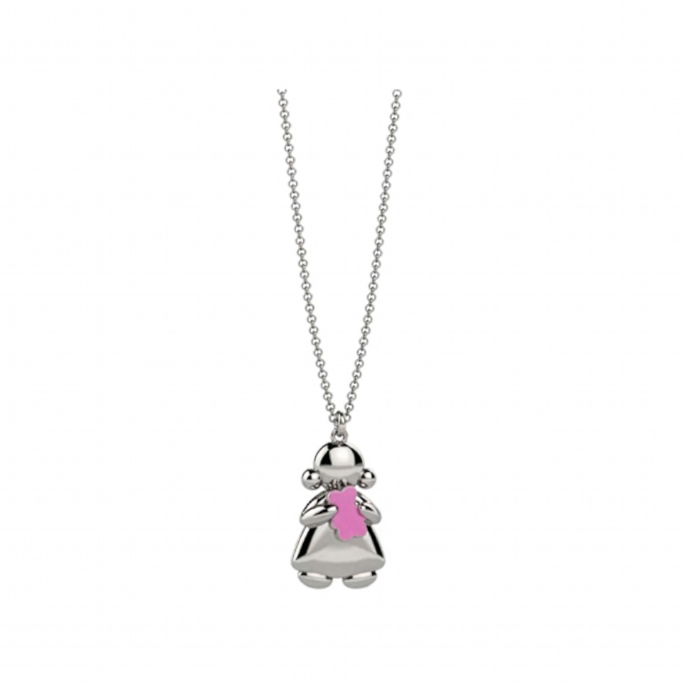 Ciondolo Tato's Baby in Argento con Orsetto Rosa-Nanan official