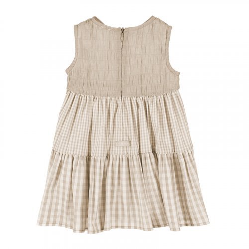 Vestido 3 Volantes Beige_5678