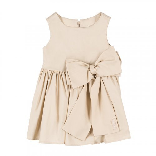 Abito con Fiocco in Vita Beige_4829