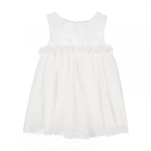 Abito Top in Shantung e Gonna in Tulle Bianco_4976