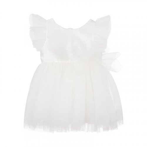 Abito Top Shantung e Gonna Tulle Bianco