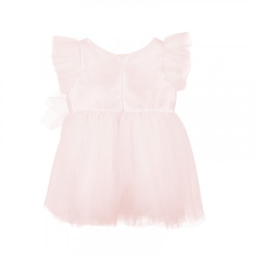 Vestido Top Shantung y Falda Tul Rosa_5003