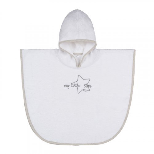 Accappatoio poncho grigio "My little star"