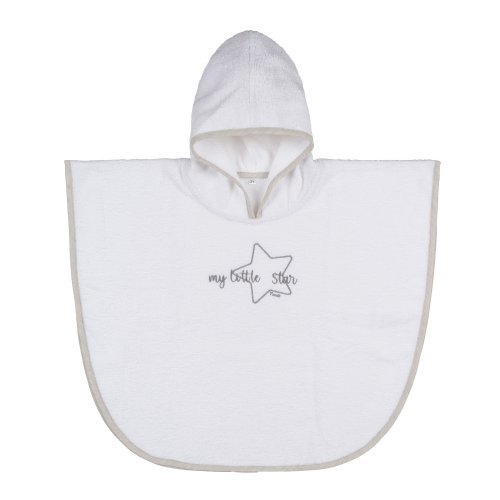 Accappatoio poncho grigio "My little star"_9172