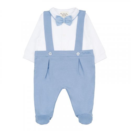 Babygro with bow tie and suspenders_8436