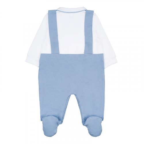 Babygro with bow tie and suspenders_8437