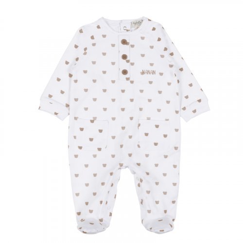 Babygrow with Beige Bears and Buttons_2752