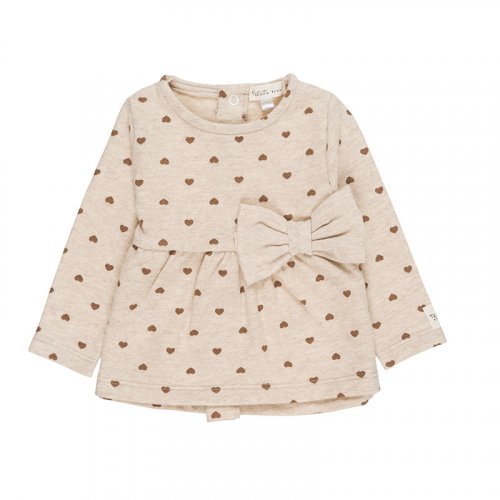 Beige 2 Pieces Babygrow with Bow_3542