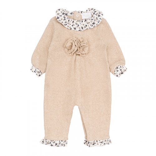Beige Babygrow with Roses
