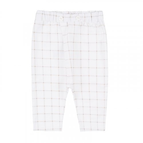 Beige Check Pants_4580