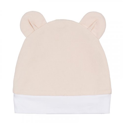 Beige hat with bear and ears_8694