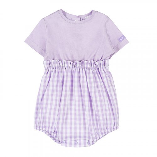 Lilac Jersey and Checked Romper_4725