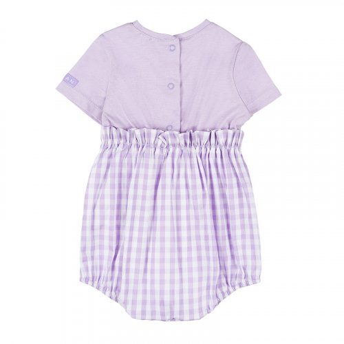 Lilac Jersey and Checked Romper_4726
