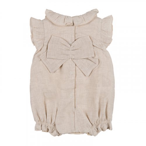 Beige linen romper_8208