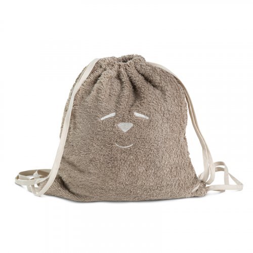 Beige nursery bag and towel