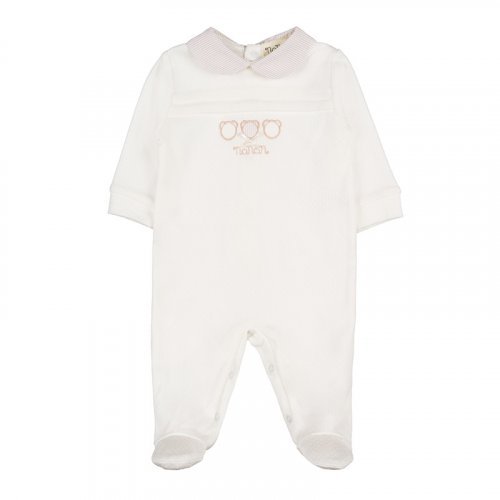 Beige organic babygro_7251