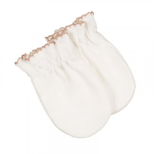 Beige organic gloves