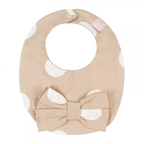 Beige Polka Dotted Bib