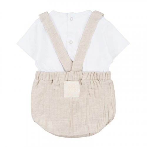 Beige Romper Suspender_4419