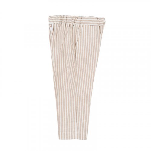 Beige Striped Pants_4556
