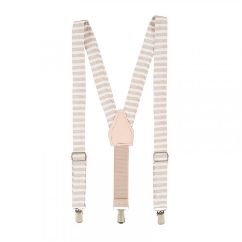 Beige Striped Suspenders_4546