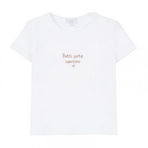 Beige T-shirt with Writing