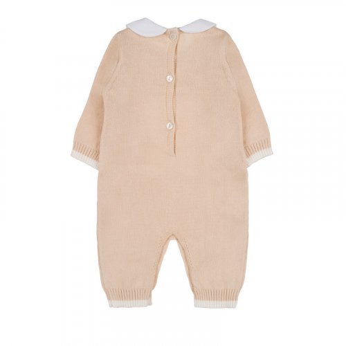 Beige thread babygro with collar_8595