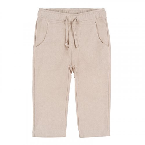 Beige Trousers With Drawstring