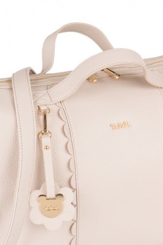 Beige Walking bag with changing table_8980