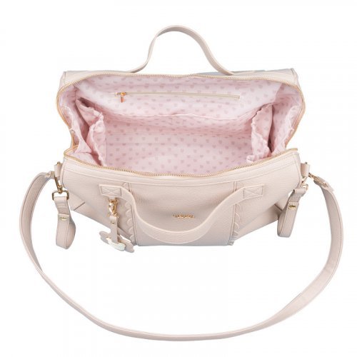 Beige Walking bag with changing table_8982