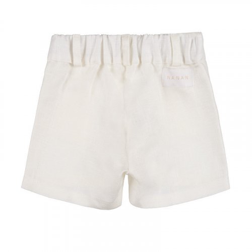 Leinen-Bermudas in Creme_8896