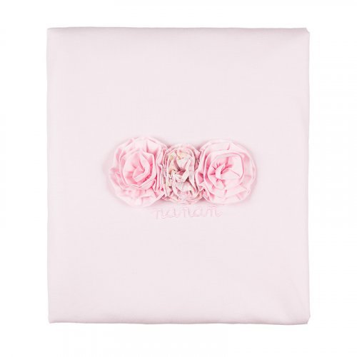 Coperta con Rose Jersey Rosa