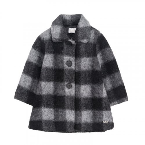 Black Checked Coat
