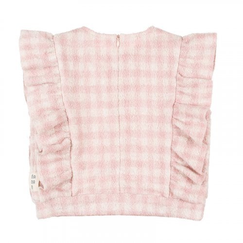 Blouse with Pink Plaid Ruffles_1523