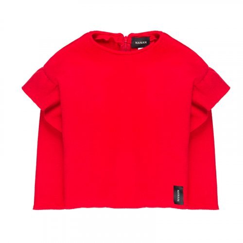 Blouse with Voulant Red