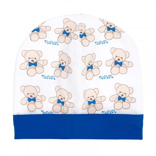 Blue allover teddy bear hat_7469