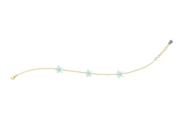 Blue Stars Silver Bracelet