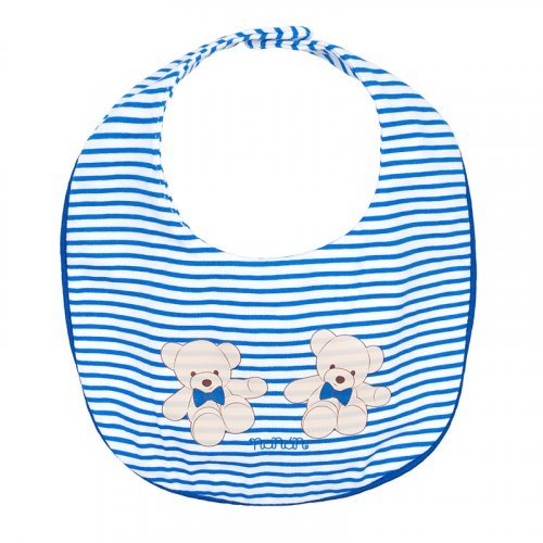 Blue striped bib_7490