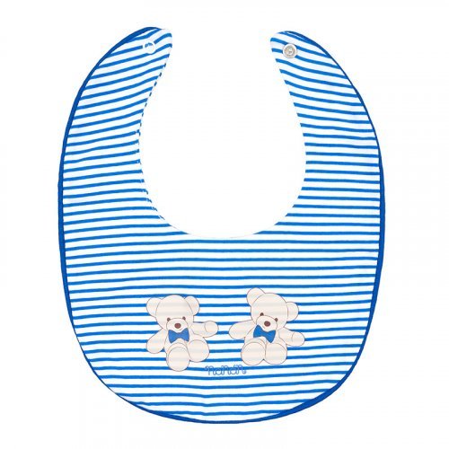 Blue striped bib_7491