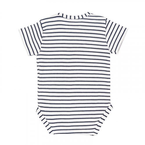 Blue Striped Body T-shirt_5309